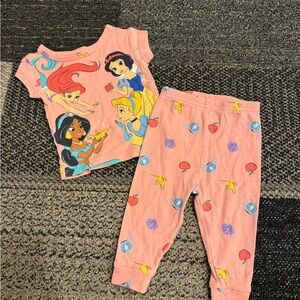 Disney Kids Pajama Set - Pink with Princesses
